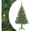 Image de vidaXL - Kerstboom - met - 150 - LED - met - standaard - Groen - 150 - cm - PVC