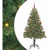 Image de vidaXL - Kerstboom - met - 300 - LED - met - standaard - Groen - 180 - cm - PVC