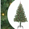 Image de vidaXL - Kerstboom - met - 300 - LED - met - standaard - Groen - 210 - cm - PVC