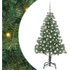 Image de vidaXL - Kerstboom - met - 300 - LED - met - standaard - Groen - 210 - cm - PVC