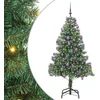 Image de vidaXL - Kerstboom - met - 300 - LED - met - standaard - Groen - 210 - cm - PVC