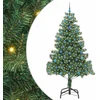 Image de vidaXL - Kerstboom - met - 300 - LED - met - standaard - Groen - 210 - cm - PVC