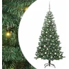 Image de vidaXL - Kerstboom - met - 300 - LED - met - standaard - Groen - 240 - cm - PVC