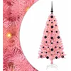 Image de vidaXL - Kerstboom - met - 150 - LED - met - standaard - Roze - 120 - cm - PVC