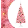 Image de vidaXL - Kerstboom - Roze - 120 - cm - PVC