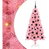 Image de vidaXL - Kerstboom - met - 150 - LED - met - standaard - Roze - 150 - cm - PVC
