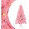 Image de vidaXL - Kerstboom - met - 150 - LED - met - standaard - Roze - 150 - cm - PVC