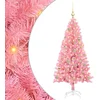 Image de vidaXL - Kerstboom - met - 150 - LED - met - standaard - Roze - 150 - cm - PVC