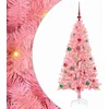 Image de vidaXL - Kerstboom - met - 150 - LED - met - standaard - Roze - 150 - cm - PVC