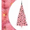 Image de vidaXL - Kerstboom - met - 300 - LED - met - standaard - Roze - 180 - cm - PVC