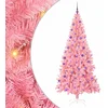 Image de vidaXL - Kerstboom - met - 300 - LED - met - standaard - Roze - 210 - cm - PVC