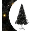 Image de vidaXL - Kerstboom - met - 150 - LED - met - standaard - Zwart - 150 - cm - PVC