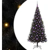 Image de vidaXL - Kerstboom - met - 300 - LED - met - standaard - Zwart - 180 - cm - PVC