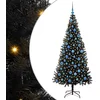 Image de vidaXL - Kerstboom - met - 300 - LED - met - standaard - Zwart - 180 - cm - PVC