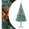 Image de vidaXL - Kunstkerstboom - met - 300 - LED - Groen - 180 - cm - PVC - en - Staal