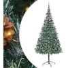 Image de vidaXL - Kunstkerstboom - met - 300 - LED - Groen - 210 - cm - PVC - en - Staal