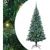 Image de vidaXL - Kunststof - Voorverlichte - Kerstboom - Groen - 180 - cm - PVC - en - Metalen