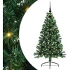 Image de vidaXL - Kunststof - Voorverlichte - Kerstboom - met - 150 - LED - Groen - 120 - cm - PVC