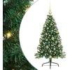 Image de vidaXL - Kunststof - Voorverlichte - Kerstboom - met - 150 - LED - Groen - 120 - cm - PVC