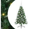 Image de vidaXL - Kunststof - Voorverlichte - Kerstboom - met - 150 - LED - Groen - 120 - cm - PVC