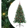 Image de vidaXL - Kunststof - Voorverlichte - Kerstboom - met - 150 - LED - Groen - 150 - cm - PVC