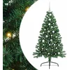 Image de vidaXL - Kunststof - Voorverlichte - Kerstboom - met - 150 - LED - Groen - 150 - cm - PVC
