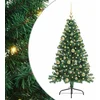 Image de vidaXL - Kunststof - Voorverlichte - Kerstboom - met - 150 - LED - Groen - 150 - cm - PVC