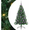 Image de vidaXL - Kunststof - Voorverlichte - Kerstboom - met - 150 - LED - Groen - 150 - cm - PVC