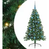 Image de vidaXL - Kunststof - Voorverlichte - Kerstboom - met - 150 - LED - Groen - 150 - cm - PVC