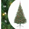 Image de vidaXL - Kunststof - Voorverlichte - Kerstboom - met - 300 - LED - Groen - 180 - cm - PVC