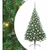 Image de vidaXL - Kunststof - Voorverlichte - Kerstboom - met - 300 - LED - Groen - 180 - cm - PVC