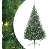 Image de vidaXL - Kunststof - Voorverlichte - Kerstboom - met - 300 - LED - Groen - 210 - cm - PVC