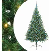 Image de vidaXL - Kunststof - Voorverlichte - Kerstboom - met - 300 - LED - Groen - 210 - cm - PVC
