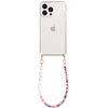 Image de Casies hoesje geschikt voor Apple iPhone 17 Pro met koord - Kleurrijke kralen en parel mix ketting - short size - Cord Case Candy Beads Pearl
