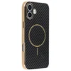 Image de Hoesje geschikt voor Apple iPhone 17 - Phonesta Luxury Carbon Fiber Back Cover - Geschikt voor MagSafe - Zwart
