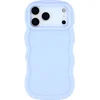 Image de Hoesje geschikt voor Apple iPhone 17 Pro - Phonesta Wavy Silicone Back Cover - Paars