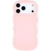 Image de Hoesje geschikt voor Apple iPhone 17 Pro Max - Phonesta Wavy Silicone Back Cover - Roze