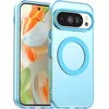 Image de Hoesje geschikt voor Google Pixel 10 / 10 Pro - Phonesta HardFrost Semi-Transparante Back Cover - Geschikt voor MagSafe - Mat Blauw