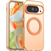 Image de Hoesje geschikt voor Google Pixel 10 / 10 Pro - Phonesta HardFrost Semi-Transparante Back Cover - Geschikt voor MagSafe - Mat Oranje