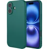 Image de Hoesje geschikt voor Apple iPhone 17 - Phonesta Soft Silk Silicone Back Cover - Donkergroen