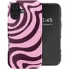 Image de Selencia Hoesje - Geschikt voor Apple iPhone 17 - Backcover geschikt voor MagSafe - Wavy Swirl Pink Plum