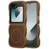 Image de Selencia Wavy Case - Golvend Hoesje geschikt voor Samsung Galaxy Z Flip 6 / Z Flip 7 FE - Mocha Brown