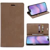 Image de Casemania Hoesje Geschikt voor Apple iPhone 17 Air - Mocha Brown - Dunne Bookcase met Pasjeshouder - Slim Wallet Case van Lederlook met Fijne Nerf en Rijke Glans - Bruin