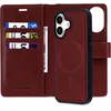 Image de Casemania Hoesje Geschikt voor Apple iPhone 17 - Burgundy Red - 2 in 1 Afneembare Bookcase van Lederlook met Fijne Nerf - Geschikt voor MagSafe - Portemonnee Telefoonhoesje met Pasjeshouder en Standaardfunctie