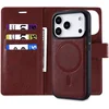 Image de Casemania Hoesje Geschikt voor Apple iPhone 17 Pro Max - Burgundy Red - 2 in 1 Afneembare Bookcase van Lederlook met Fijne Nerf - Geschikt voor MagSafe - Portemonnee Telefoonhoesje met Pasjeshouder en Standaardfunctie
