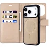 Image de Casemania Hoesje Geschikt voor Apple iPhone 17 Pro Max - Soft Beige - 2 in 1 Afneembare Bookcase van Lederlook met Fijne Nerf - Geschikt voor MagSafe - Portemonnee Telefoonhoesje met Pasjeshouder en Standaardfunctie