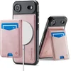 Image de Casemania Hoesje Geschikt voor Apple iPhone 17 Air - Pale Pink - Geschikt voor MagSafe - Back Cover met Afneembare Magnetische Pasjeshouder met Standaard - Telefoonhoesje en Kaarthouder