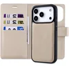 Image de Casemania Hoesje Geschikt voor Apple iPhone 17 Pro - Gold - 2 in 1 Bookcase met Velvet Finish - Geschikt voor MagSafe - Magnetisch Portemonnee Telefoonhoesje met Pasjeshouder en Afneembare Cover - Kunstleer Wallet Case - Goud