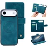 Image de Casemania Hoesje Geschikt voor Apple iPhone 17 Air - Emerald Green - Kunstleer 2 in 1 Afneembare Bookcase - Geschikt voor MagSafe - Magnetische Telefoonhoesje met Pasjeshouder en Standaardfunctie