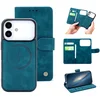 Image de Casemania Hoesje Geschikt voor Apple iPhone 17 Pro Max - Emerald Green - Kunstleer 2 in 1 Afneembare Bookcase - Geschikt voor MagSafe - Magnetische Telefoonhoesje met Pasjeshouder en Standaardfunctie